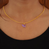 purple cat charm