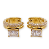 Emery Radiant-Cut Huggie Earrings