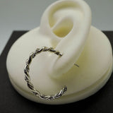 silver twisted hoops