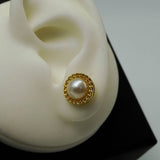 golden pearl studs