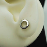 hollow silver studs D1029