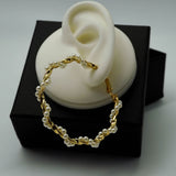twisted pearl layered hoops