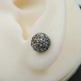 silver disco studs