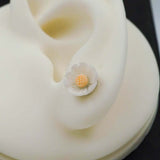 white flower studs
