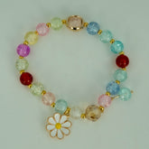 Floral multicoloured beaded charm