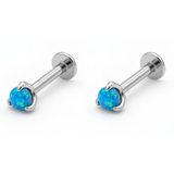 Blue stoned earrings