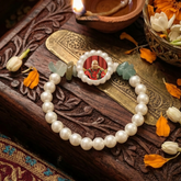Premium Guru Ji Photo Pearl Bracelet
