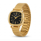 Aura Vintage Square Gold Watch for Women