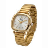 Annie Time Vintage Square Gold Watch for Women