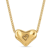double heart necklace