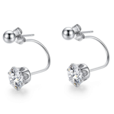 White zircon studs D573