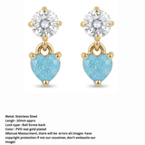 BLUE HEART STUDS