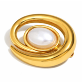 The Celestial Orbit Pearl Brooch