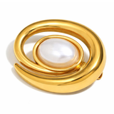 The Celestial Orbit Pearl Brooch