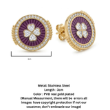 The Royal Clover Pave Studs