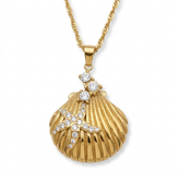 Starfish Shell Pendant Necklace
