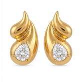 Golden Flame Teardrop Studs