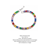 Radiant Rainbow Square-Cut Tennis Bracelet