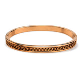 chained rose gold plated band