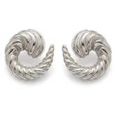 Spiral earrings silver plated _D275