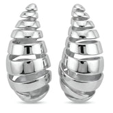 Spiral Silver Plated Teardrops