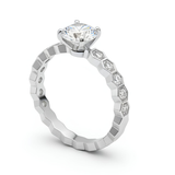 silver plated glass ring