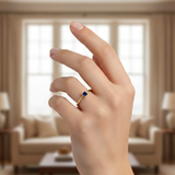 Operose sea blue zircon Ring