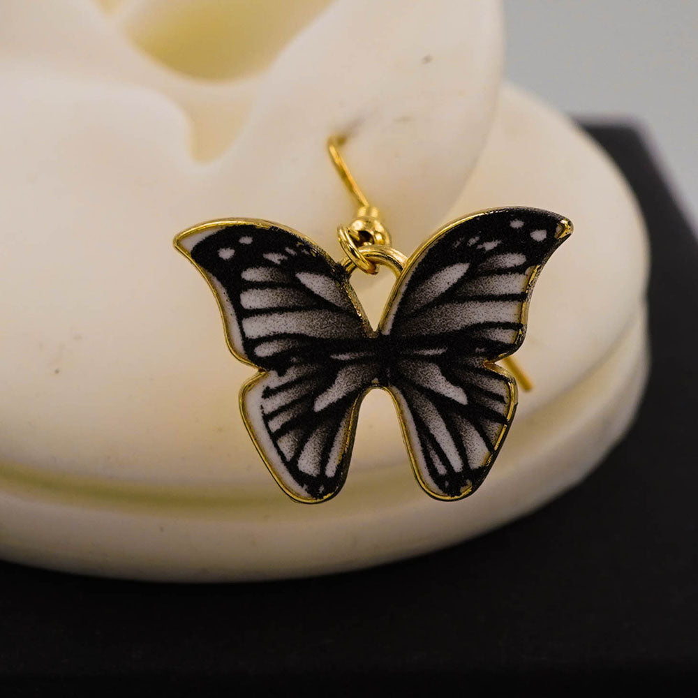 black butterfly earrings