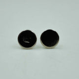 silver disc studs