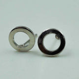 hollow silver studs D1029