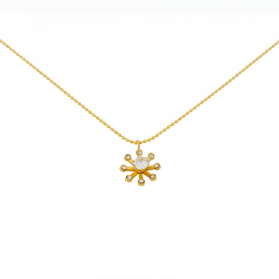 diamond sunflower necklace