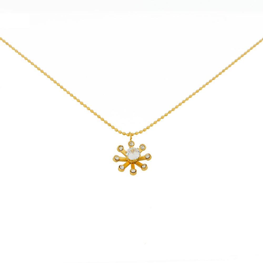 diamond sunflower necklace