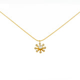 diamond sunflower necklace