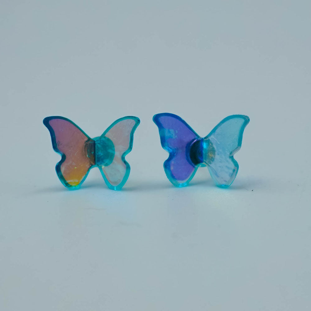 blue butterfly studs