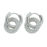 silver plated donuts hoops d473