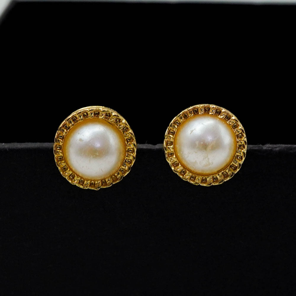golden pearl studs