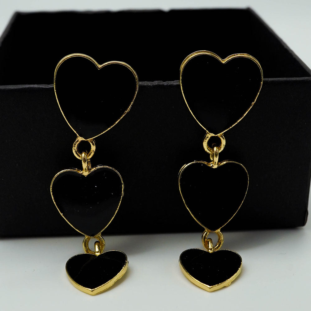 triple black hearts drop