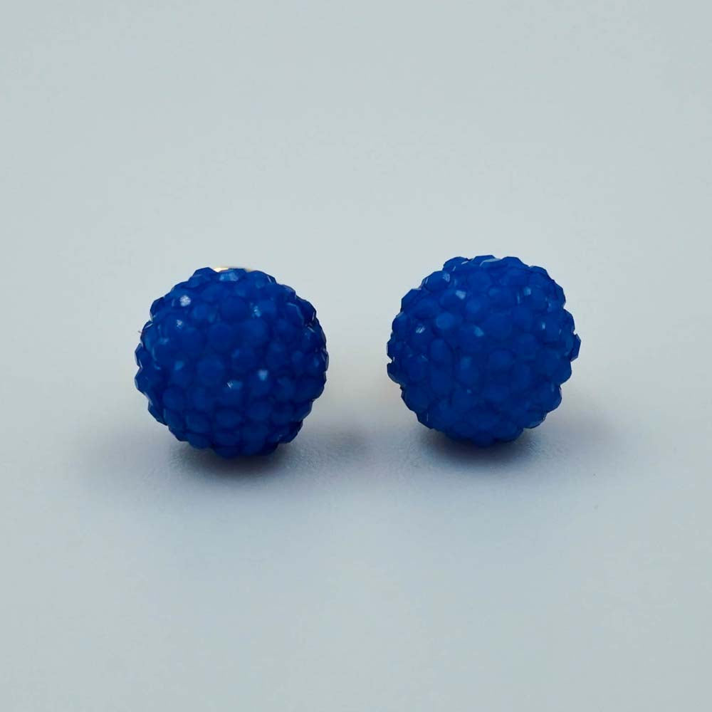 royal blue puffy studs