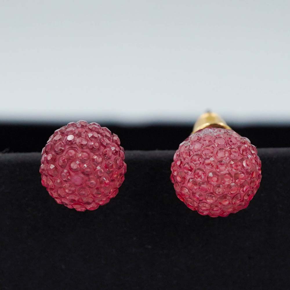 red puff studs