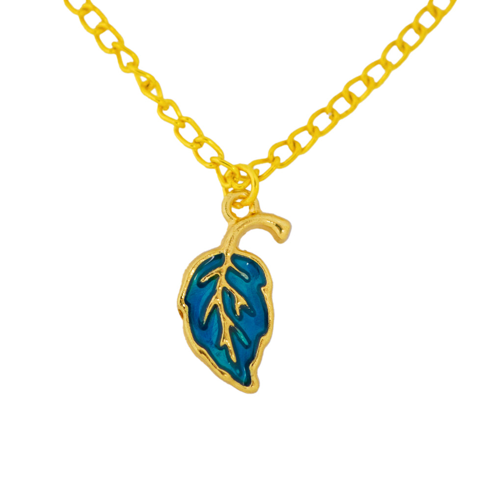 blue leaf pendant