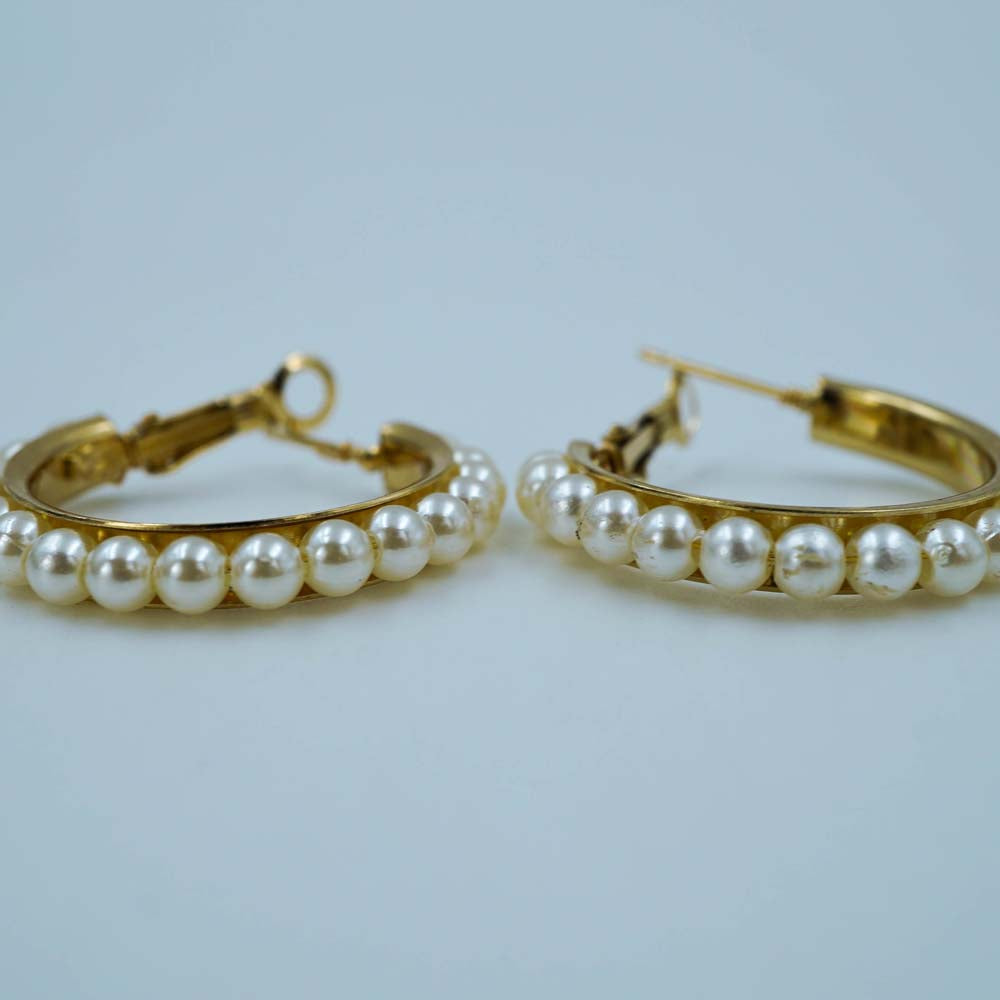 pearl hoops