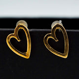 hollow heart studs
