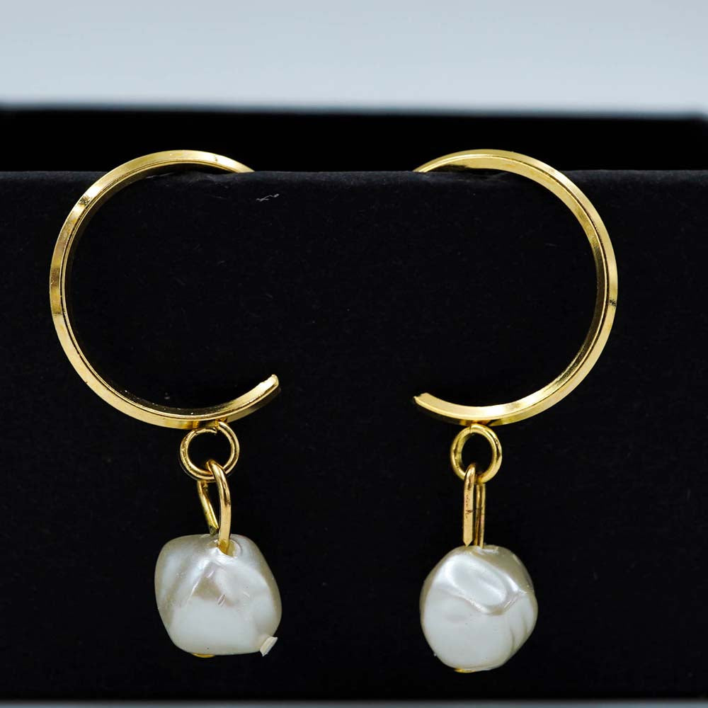 pearl drop hoops