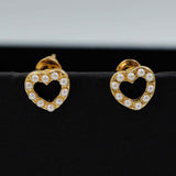 hollow heart studs