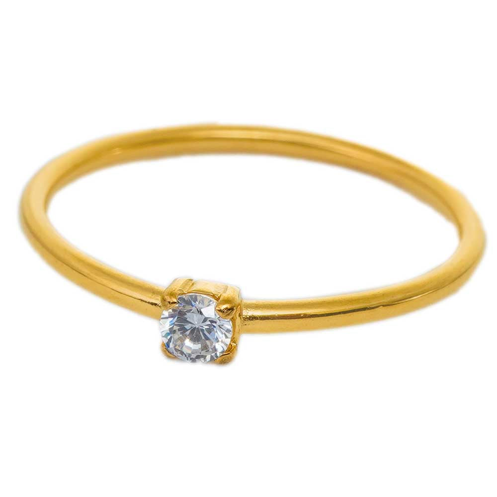 Operose white zircon Ring