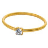 Operose white zircon Ring