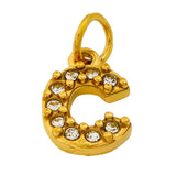 ZIRCON STUDDED ALPHABATICAL CHARMS - C