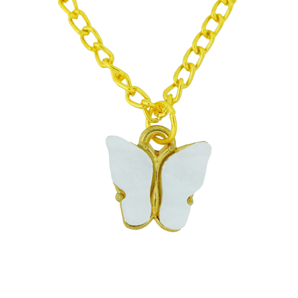 whtite butterfly pendant