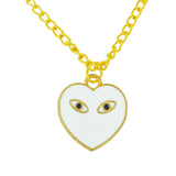 white heart pendant
