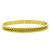 chained gold plated band